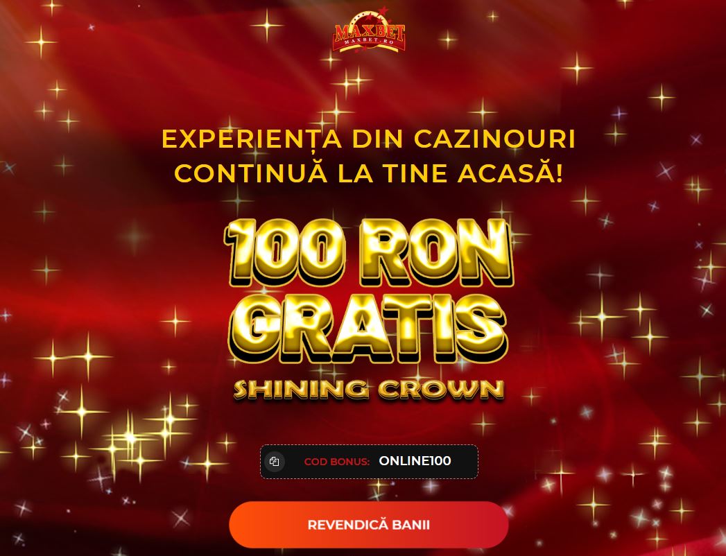 Joaca Shining Crown cu 100 RON GRATIS de la Maxbet!