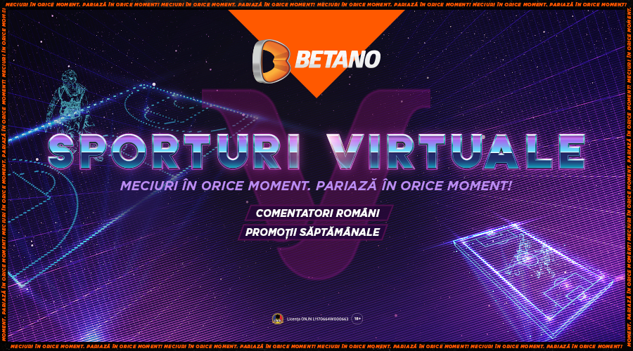 “V” de la Virtuale. Ce sunt Sporturile Virtuale de pe Betano, cum le joci și ce trebuie să știi despre ele