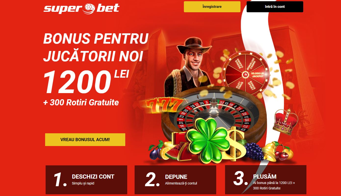 Superbet Cazino: Bonus de până la 1200 lei + 300 Rotiri Gratuite!