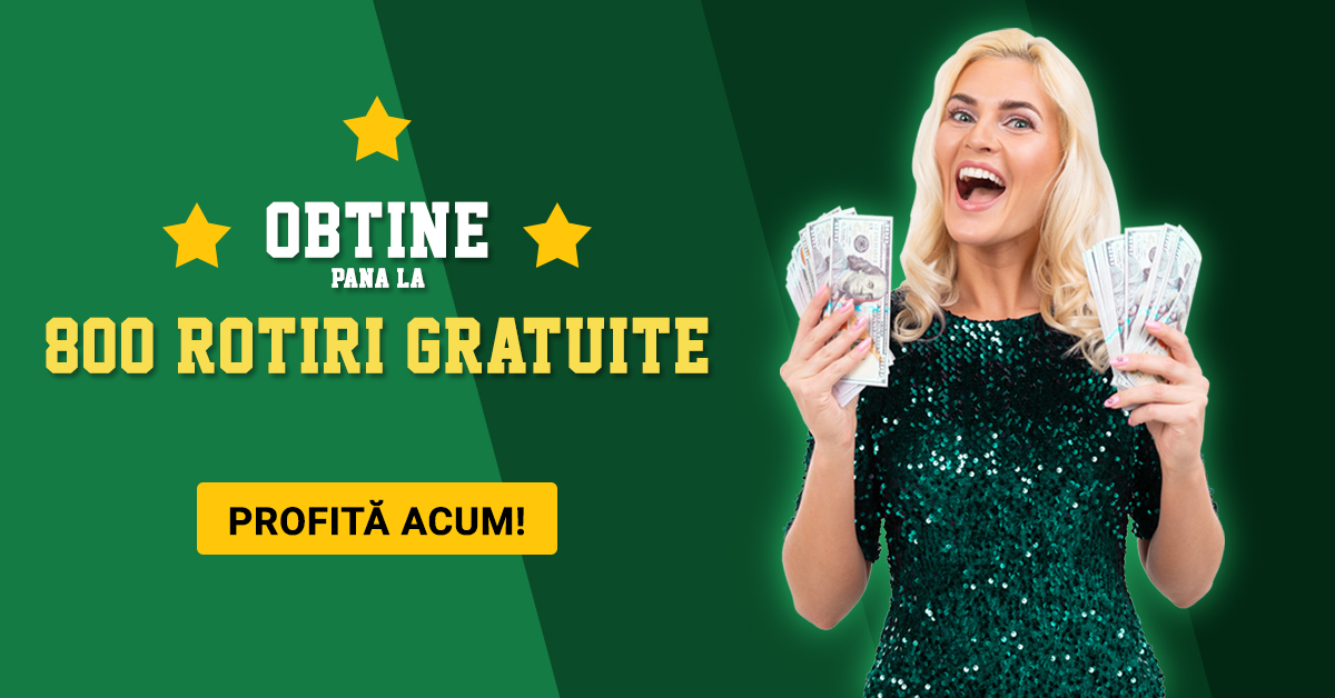 NU RATA: Pana la 800 rotiri gratuite la Unibet!