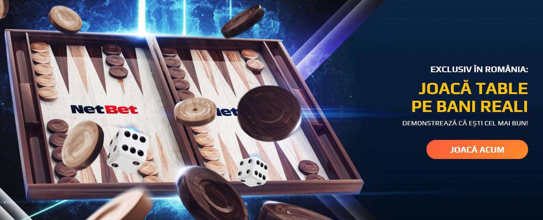 Nou in Romania! Joaca TABLE ONLINE la NetBet pe bani reali!