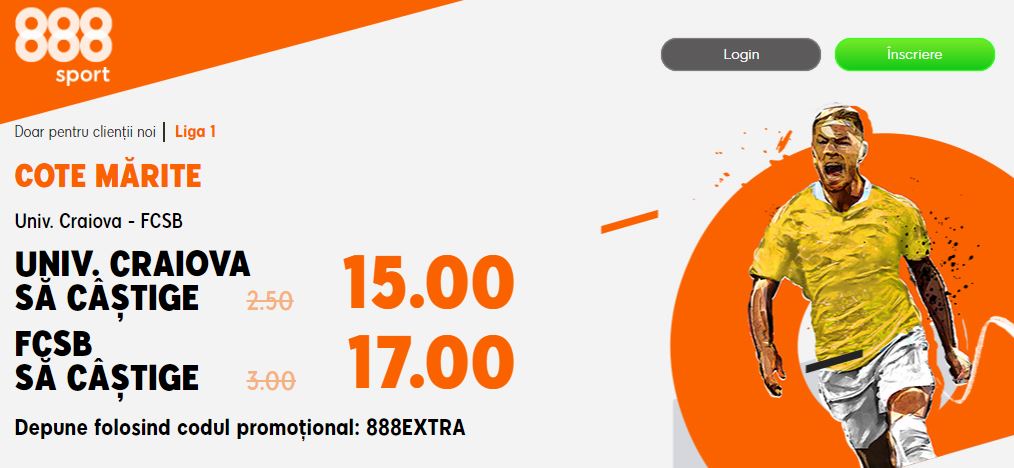 Cota 15.0 Universitatea Craiova sau Cota 17.0 FCSB!