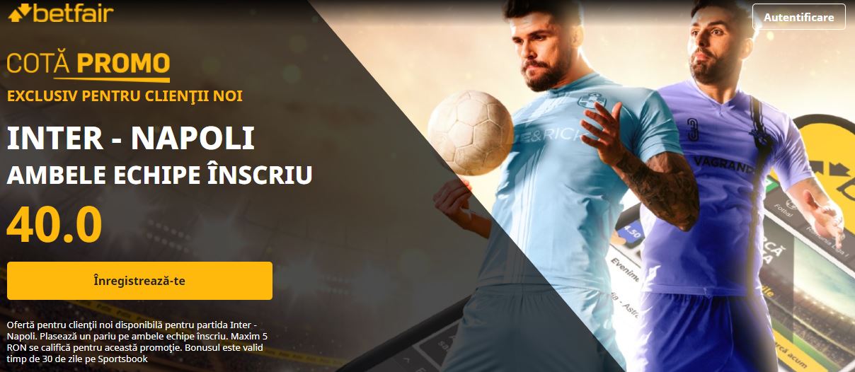 Cota 40.0 pentru Ambele Marcheaza in Inter vs Napoli!