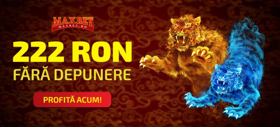 222 RON fără depunere în cazinoul Maxbet!