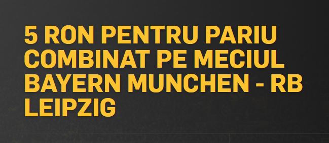 5 RON gratis la Betfair pentru Bayern vs Leipzig!