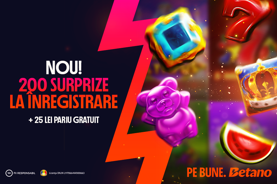 Betano bonus fara depunere 200 rotiri gratuite septembrie 2026