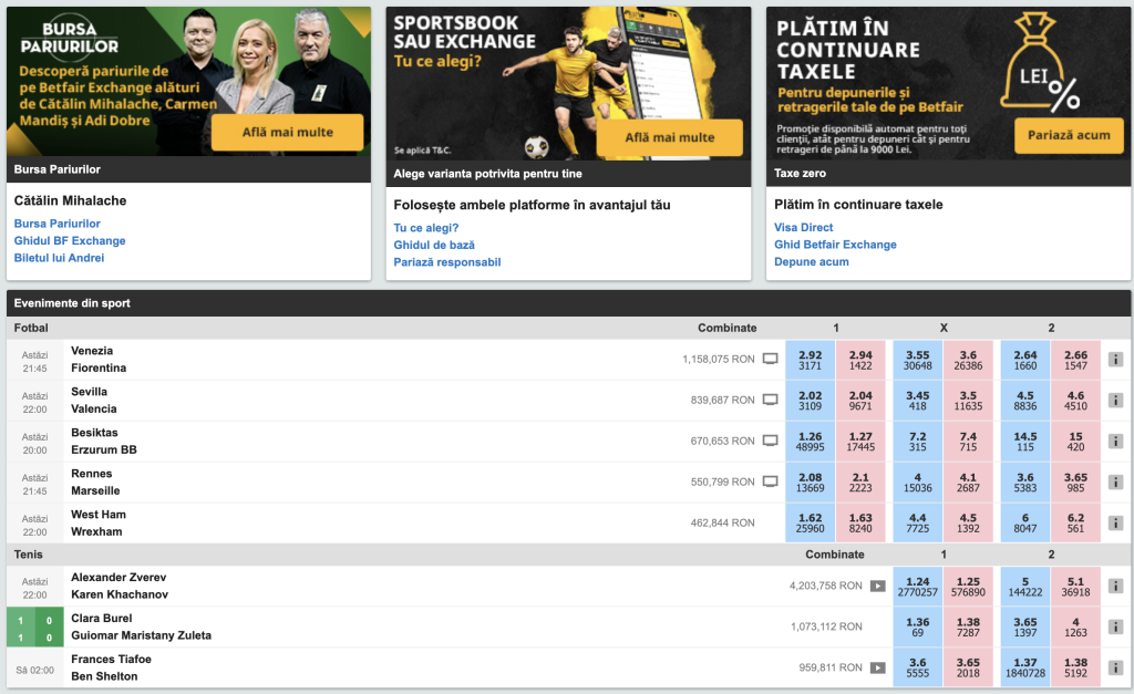 Betfair Exchange