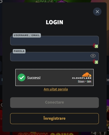 Conti Cazino login conectare la cont membru existent