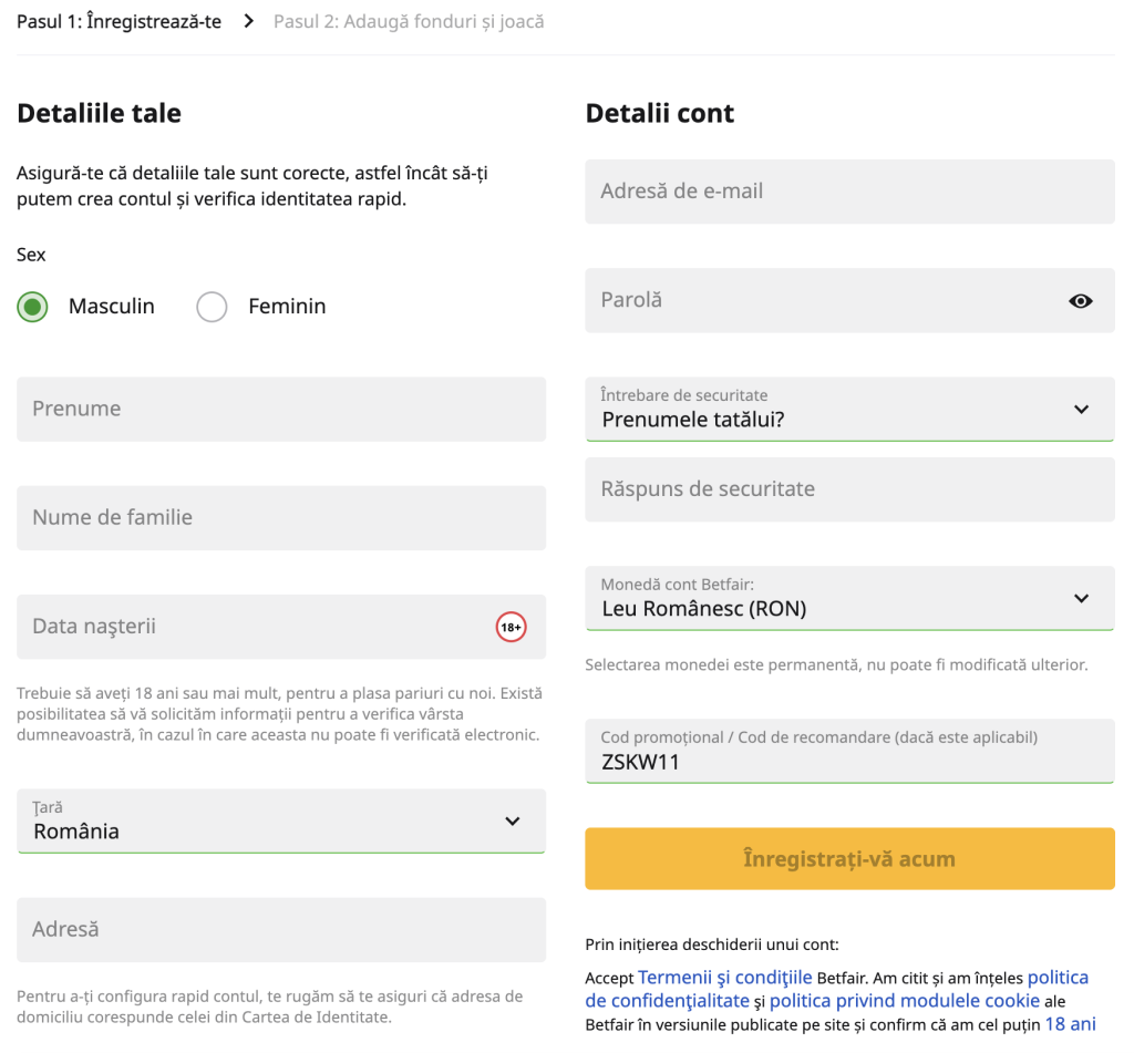 Cum deschid cont la Betfair
