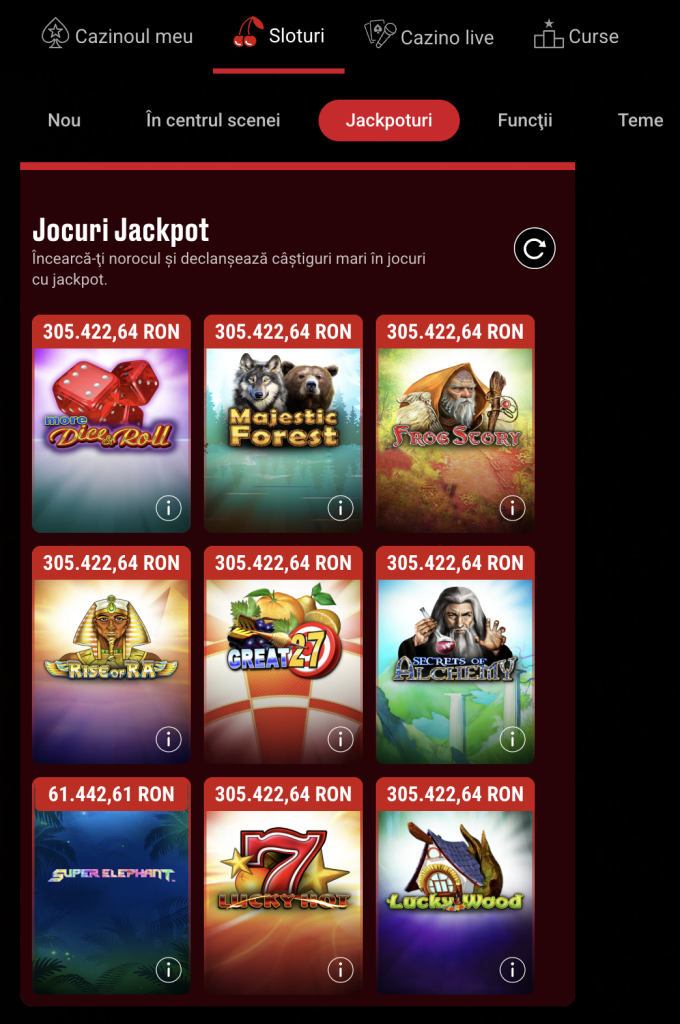 Jackpoturi disponibile la PokerStars Casino