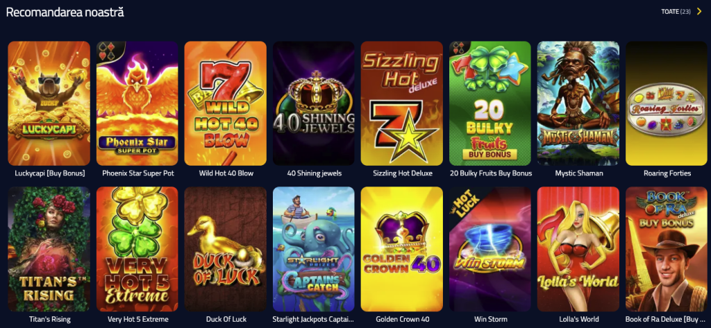 Jocuri disponibile la AdmiralBet