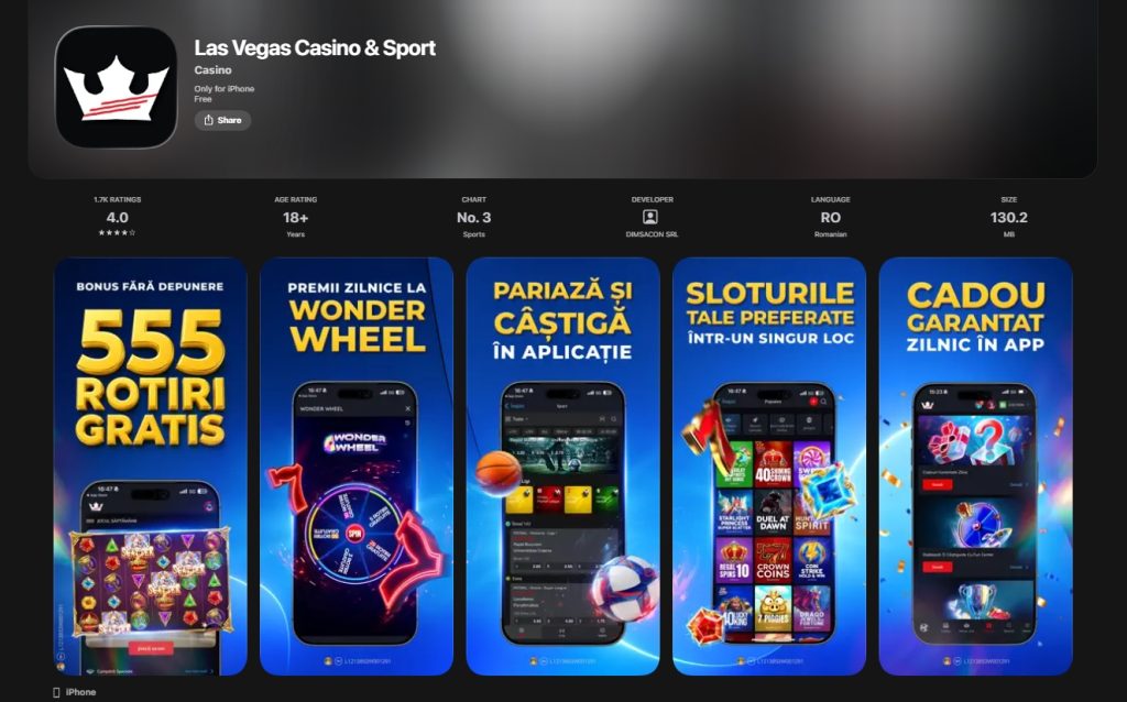 Las Vegas ro aplicatie mobil app IOS