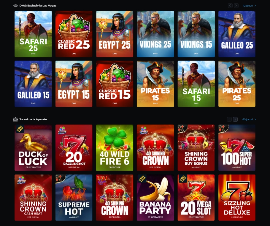 Las Vegas ro categorii jocuri pacanele video slots 2
