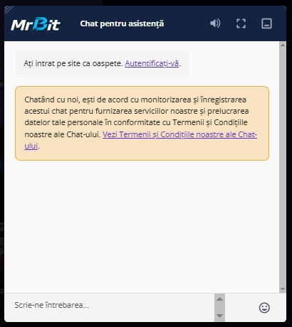 Mr Bit asistenta relatii clienti contact LIVE chat
