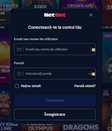Netbet conectare la cont membru existent jucator