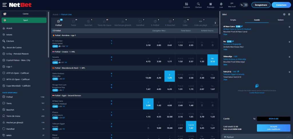 Netbet pariuri sportive LIVE betting