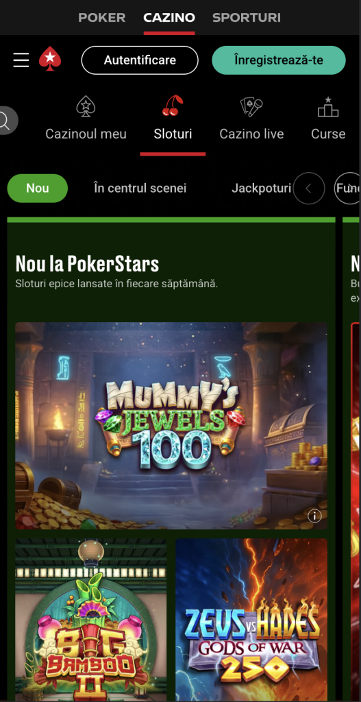 PokerStars Casino pe mobil