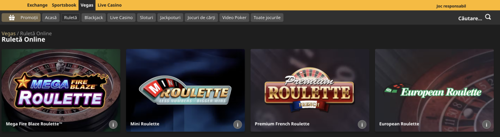 Ruleta live Betfair