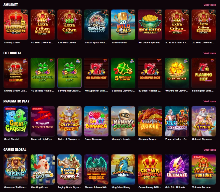 Superbet Cazino furnizori jocuri pacanele provideri 1