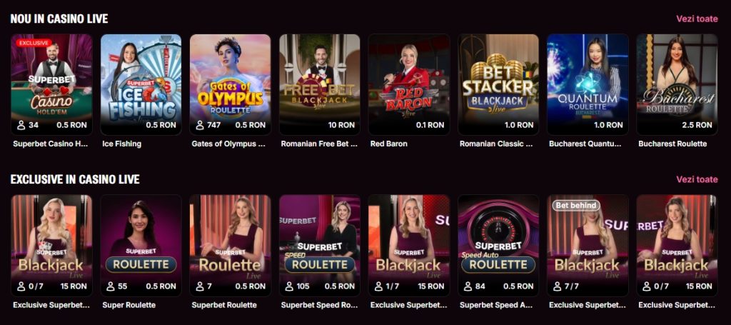 Cazino LIVE Superbet
