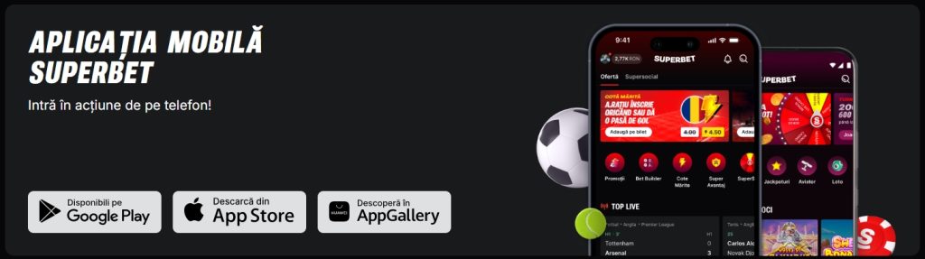 Superbet aplicatie mobila app Android IOS Huawei