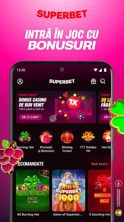 Superbet aplicatie mobila casino app cazino