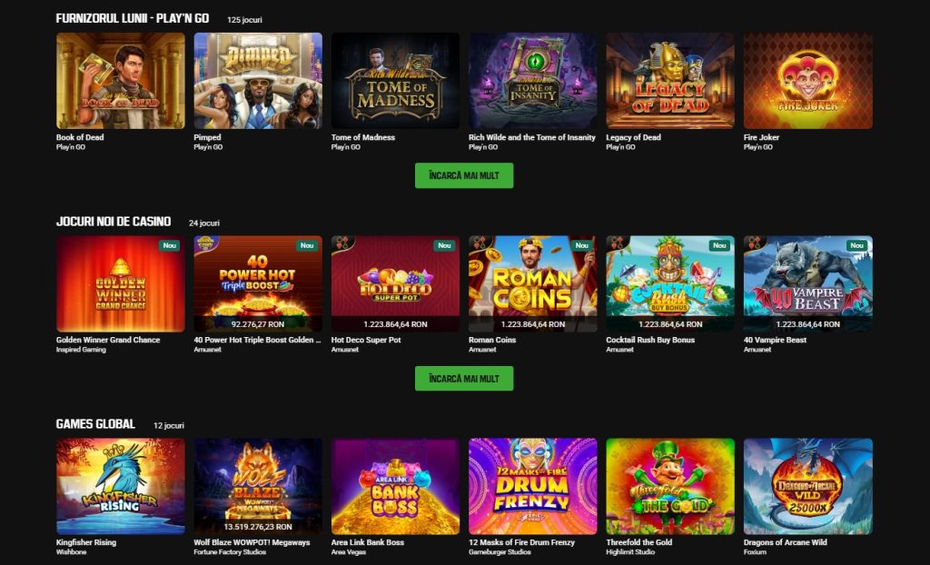 Unibet jocuri pacanele categorii slots dupa provideri