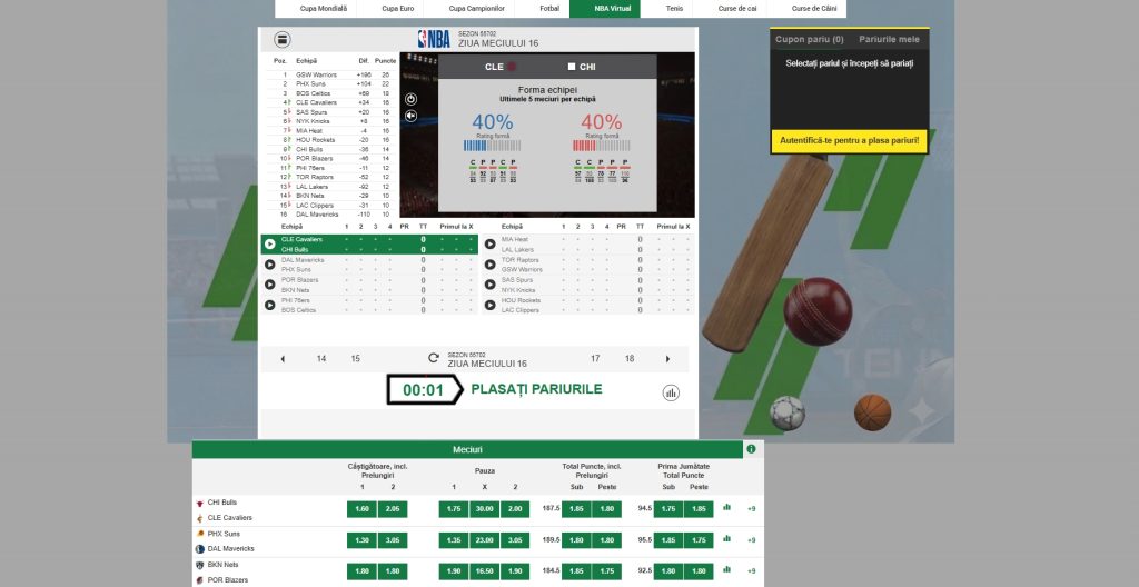 Unibet pariuri sportive VIRTUALE betting NBA