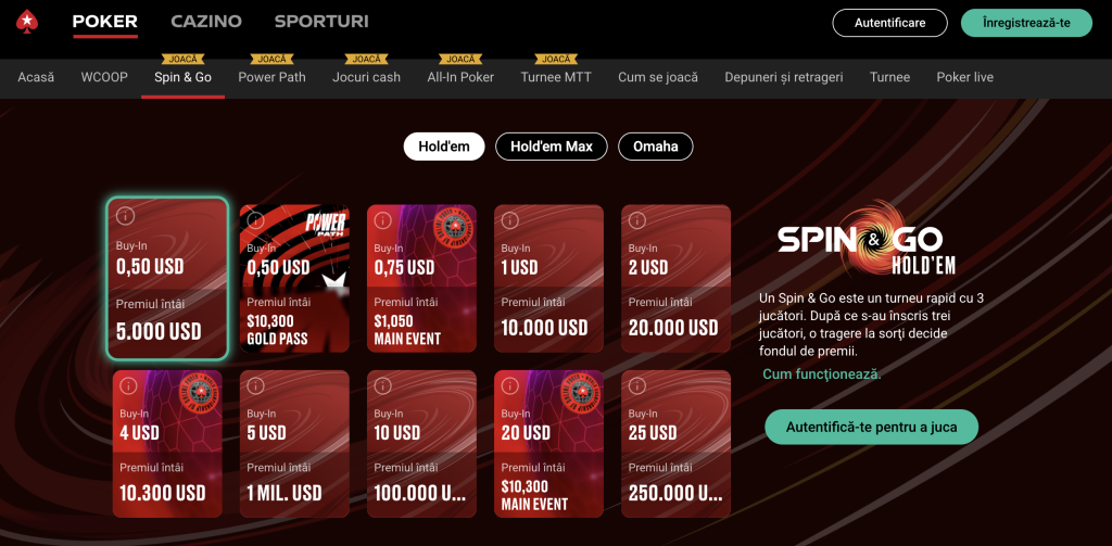 Variante Poker PokerStars Casino