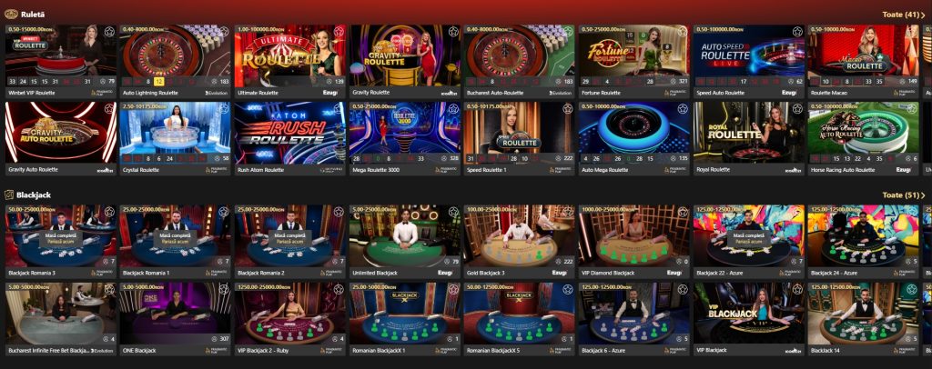 Winbet jocuri de masa LIVE table games 2
