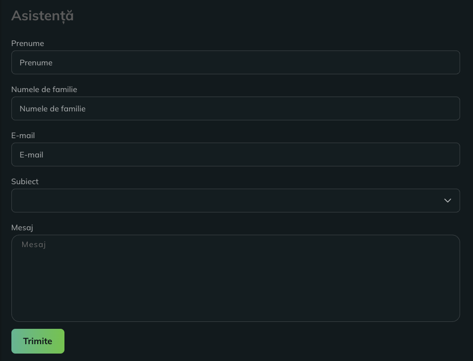 Formular de contact Excelbet
