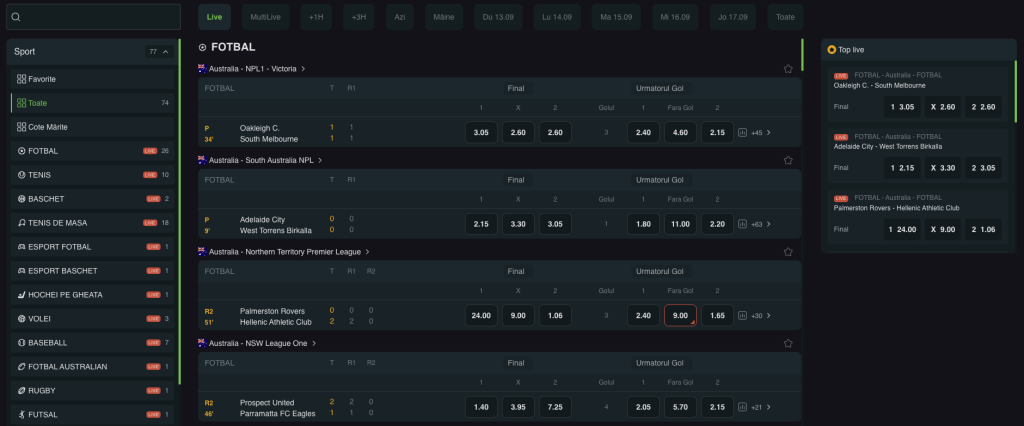 Pariuri LIVE Excelbet