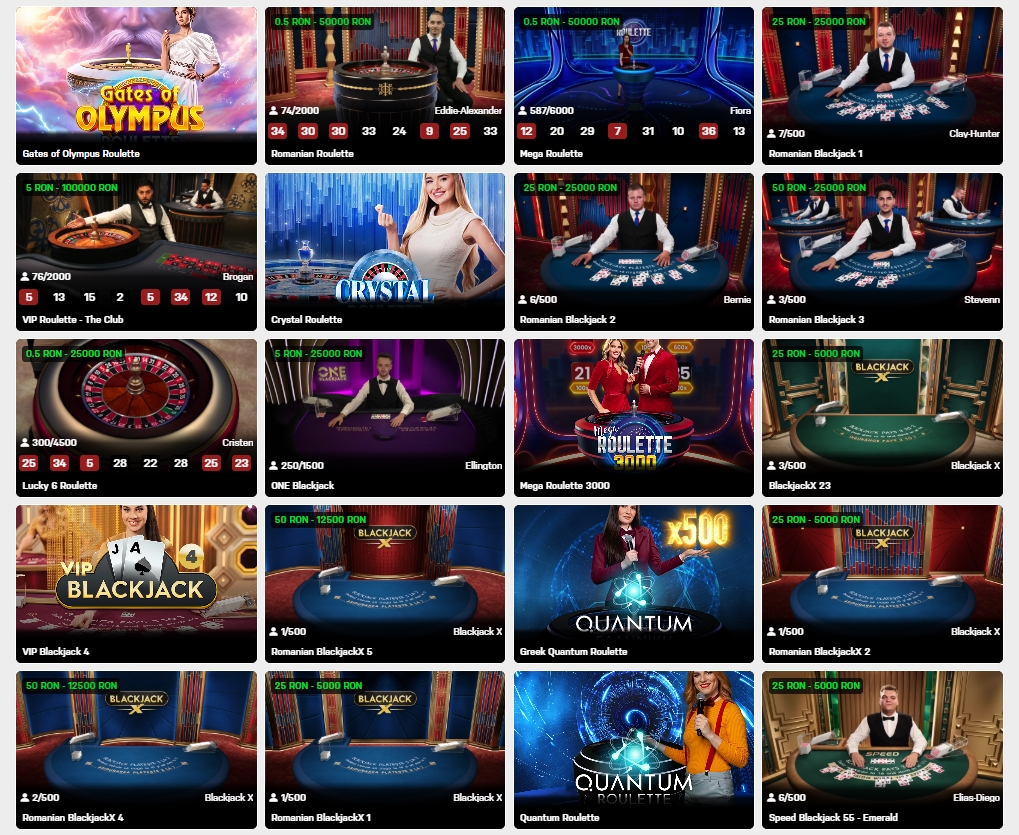 Winner jocuri de masa LIVE casino table games 1