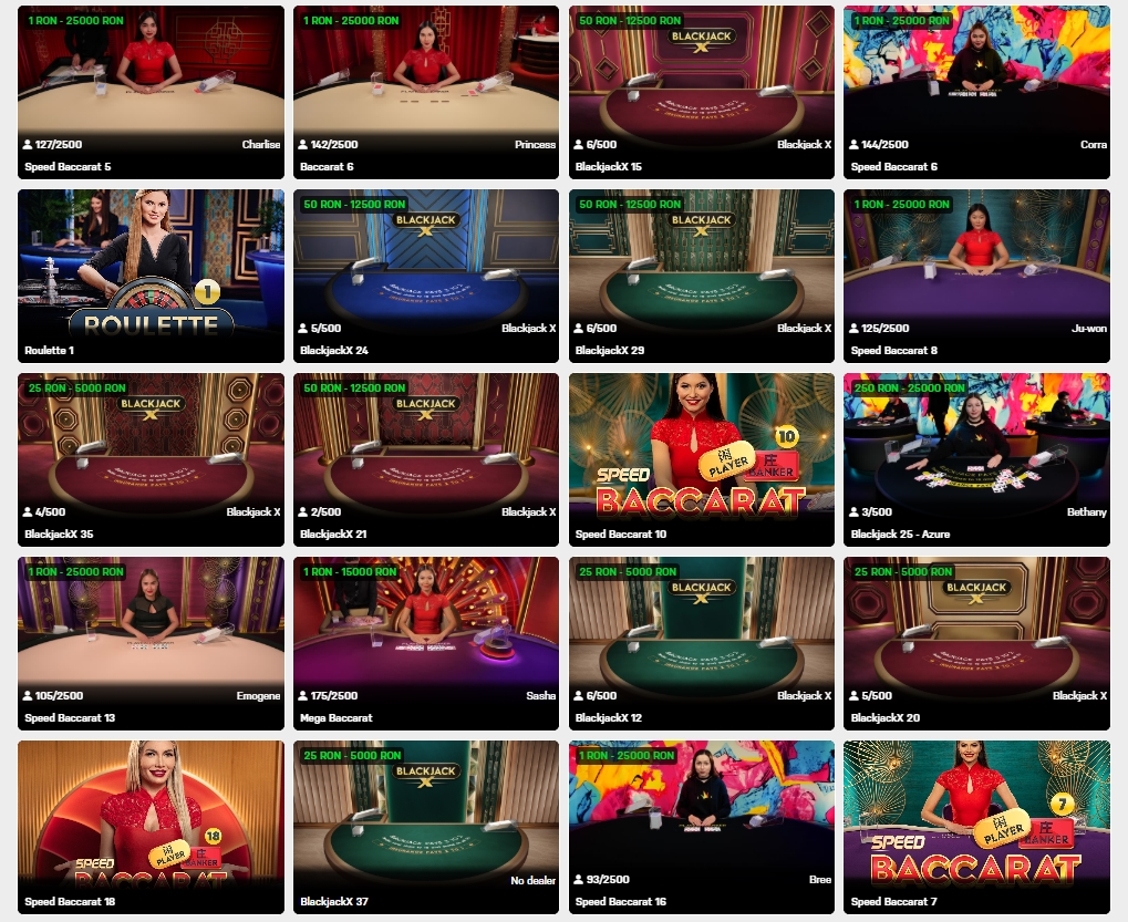 Winner jocuri de masa LIVE casino table games 3