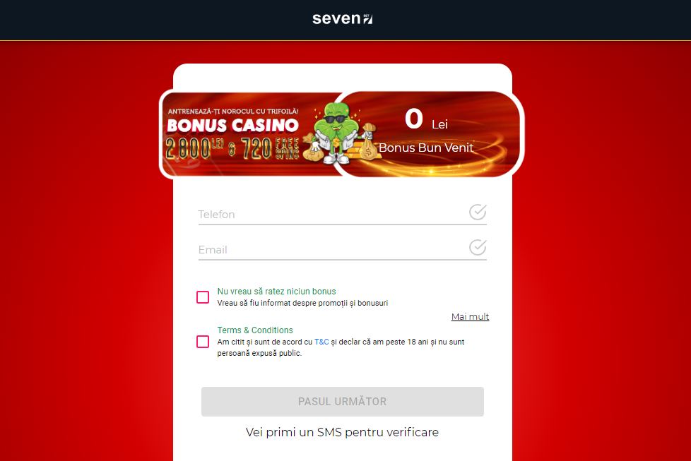 proces inregistrare Seven Casino