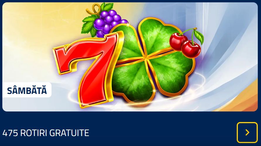 475 rotiri gratuite Admiral Casino sâmbăta