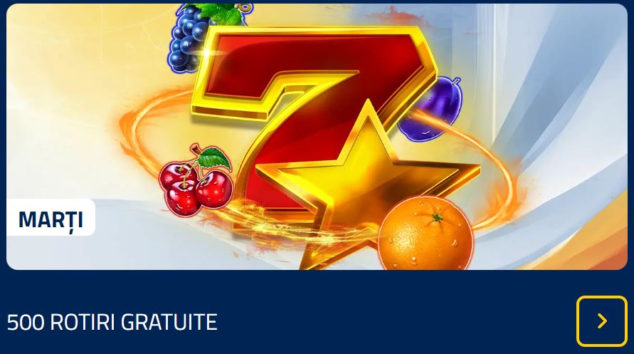 Admiral 500 rotiri gratuite în zilele de marți