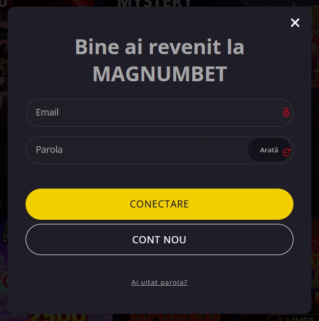 Magnumbet Casino conectare cont jucator existent