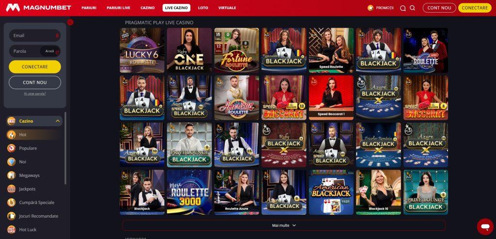 Magnumbet Casino table games LIVE jocuri de masa 1