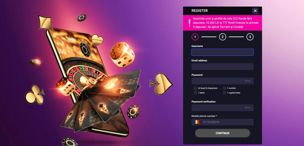 Player creare cont jucator nou signup formular inregistrare membru
