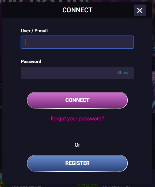 Player login conectare cont jucator