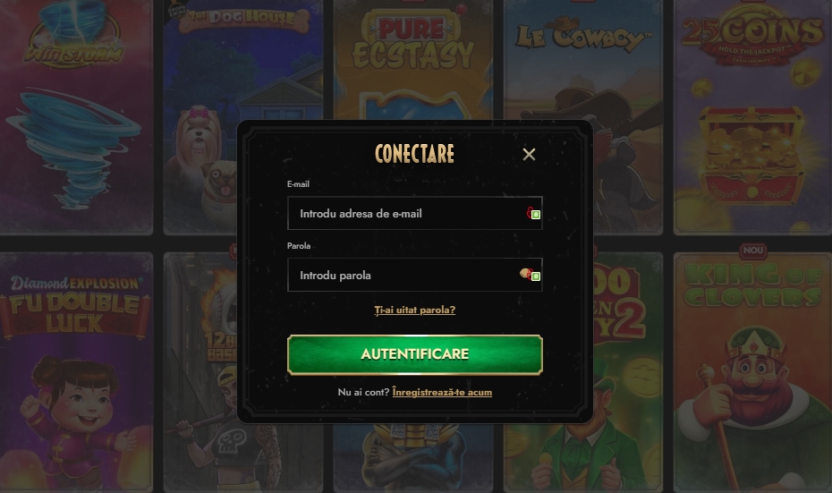Don ro login conectare la cont jucator