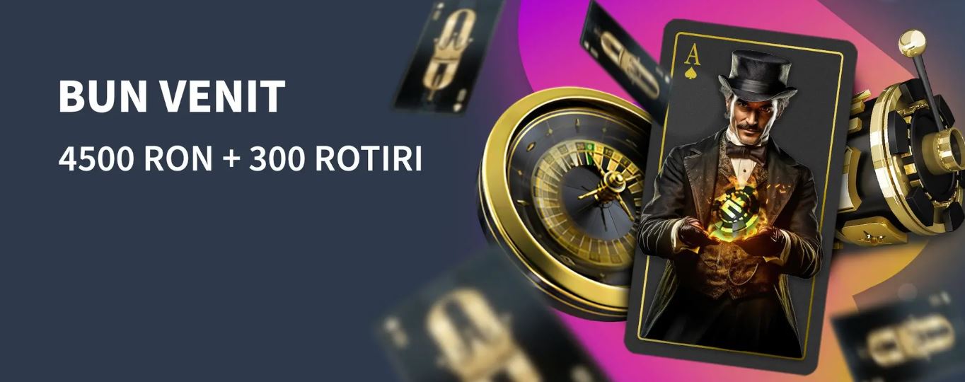 Conticazino bonus de bun venit 4500 lei și 300 rotiri