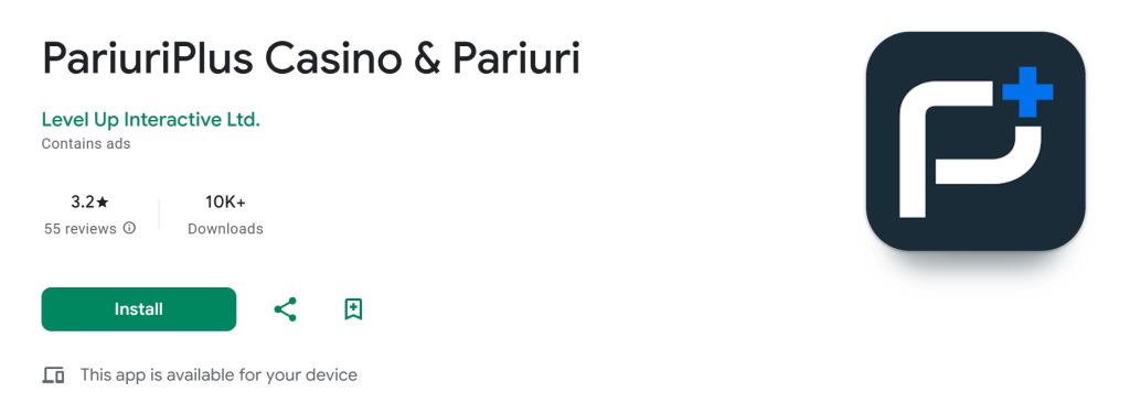 Pariuri Plus aplicatie mobil app Android