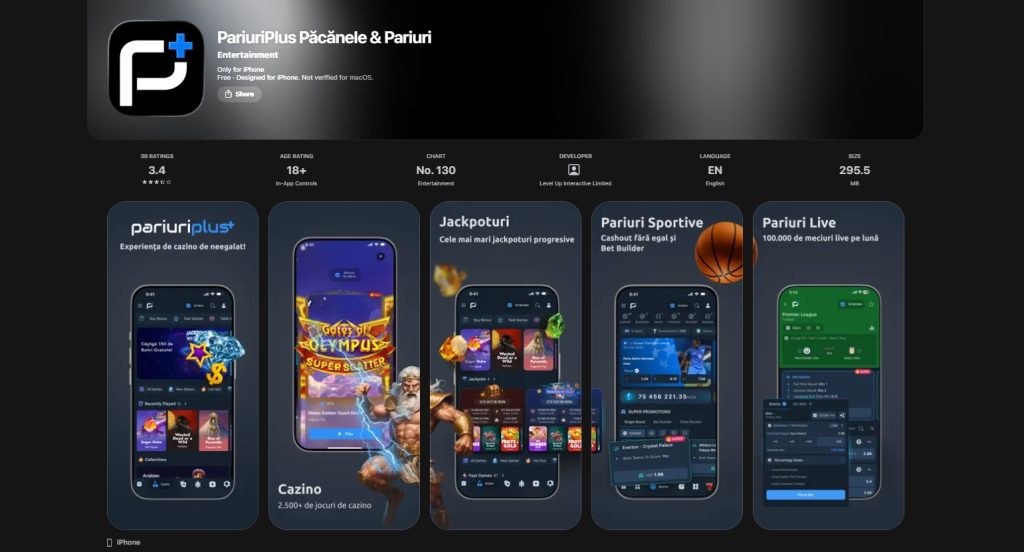 Pariuri Plus aplicatie mobil app IOS