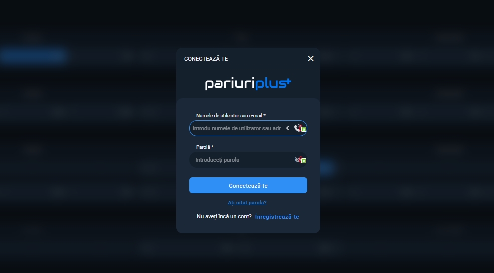 Pariuri Plus conectare cont membru existent login