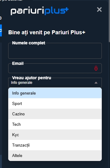 Pariuri Plus contact asistenta clienti ajutor LIVE chat
