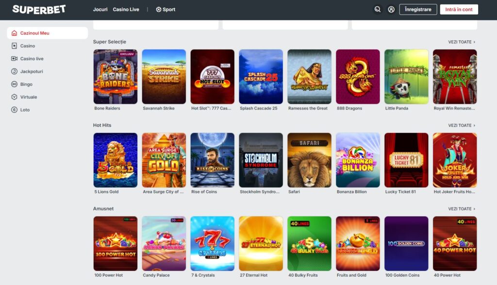 Cum te joci la păcănele pe Superbet - superpont.com