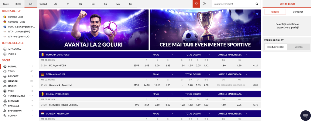 Pariuri sportive Royal Slots Casino