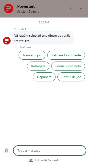 Powerbet Casino LIVE chat contact asistenta serviciu relatii clienti